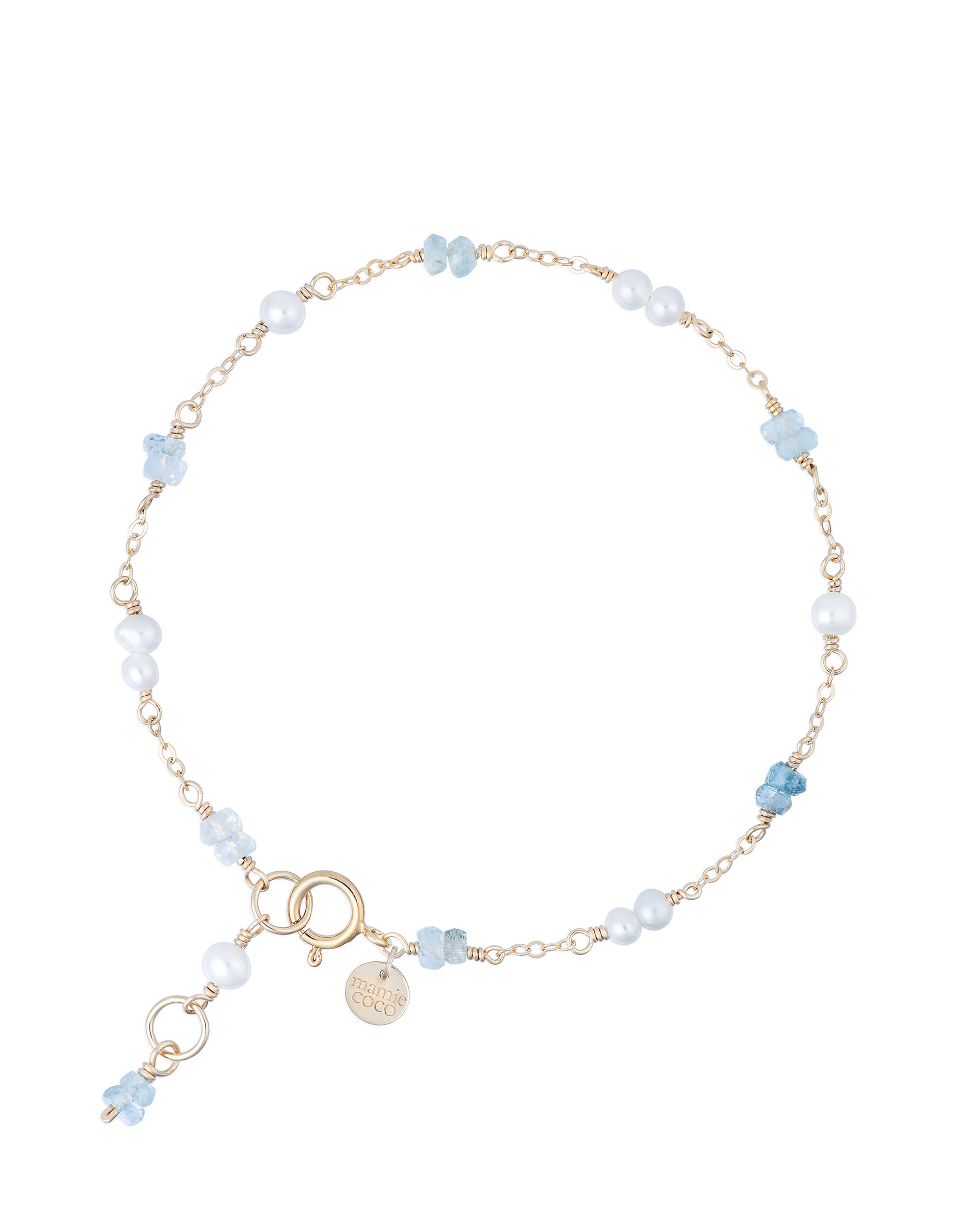 Lueur no. 10 | Aquamarine & Pearl Bracelet