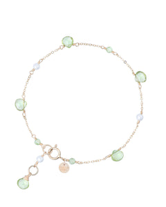 Lueur no. 6 | Peridot Briolette & Pearl Bracelet
