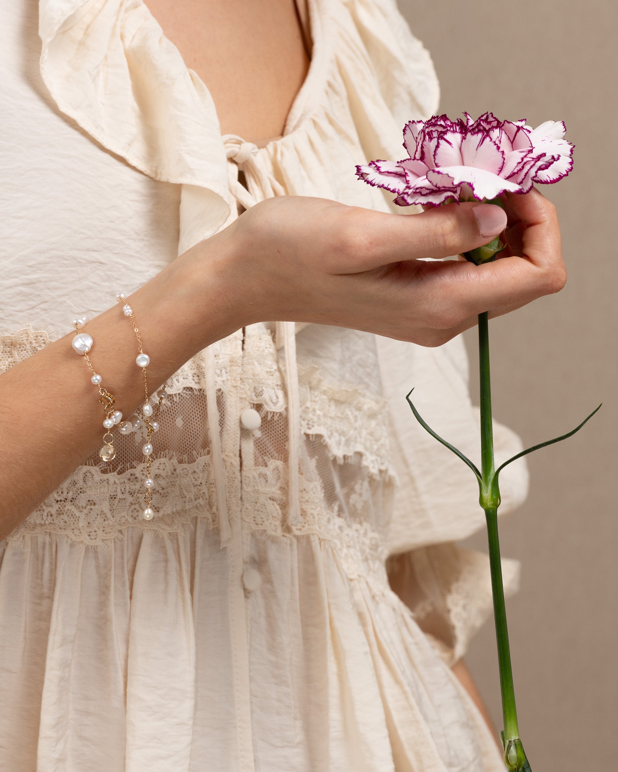 Lueur no. 15 | Faceted Citrine & Pearl Bracelet