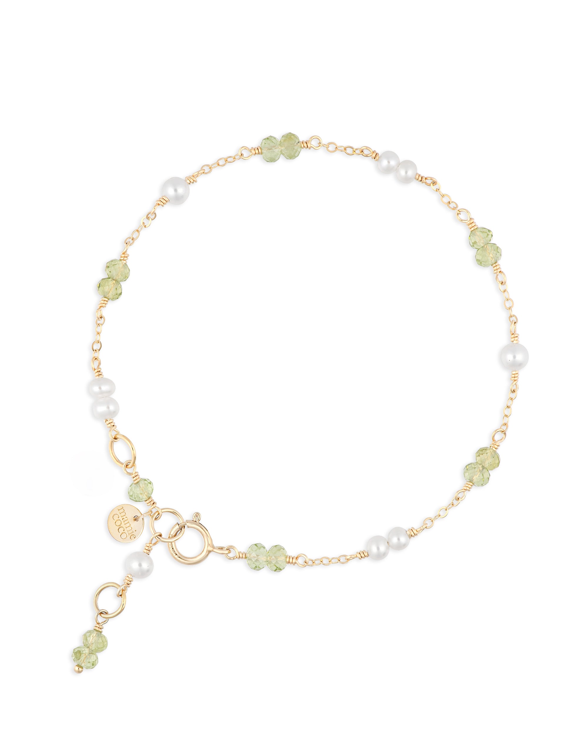 Lueur no. 21 | Peridot & Pearl Bracelet