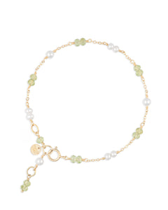 Lueur no. 21 | Peridot & Pearl Bracelet