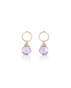 Pétale no. 3 | Pink Amethyst Drop Earrings