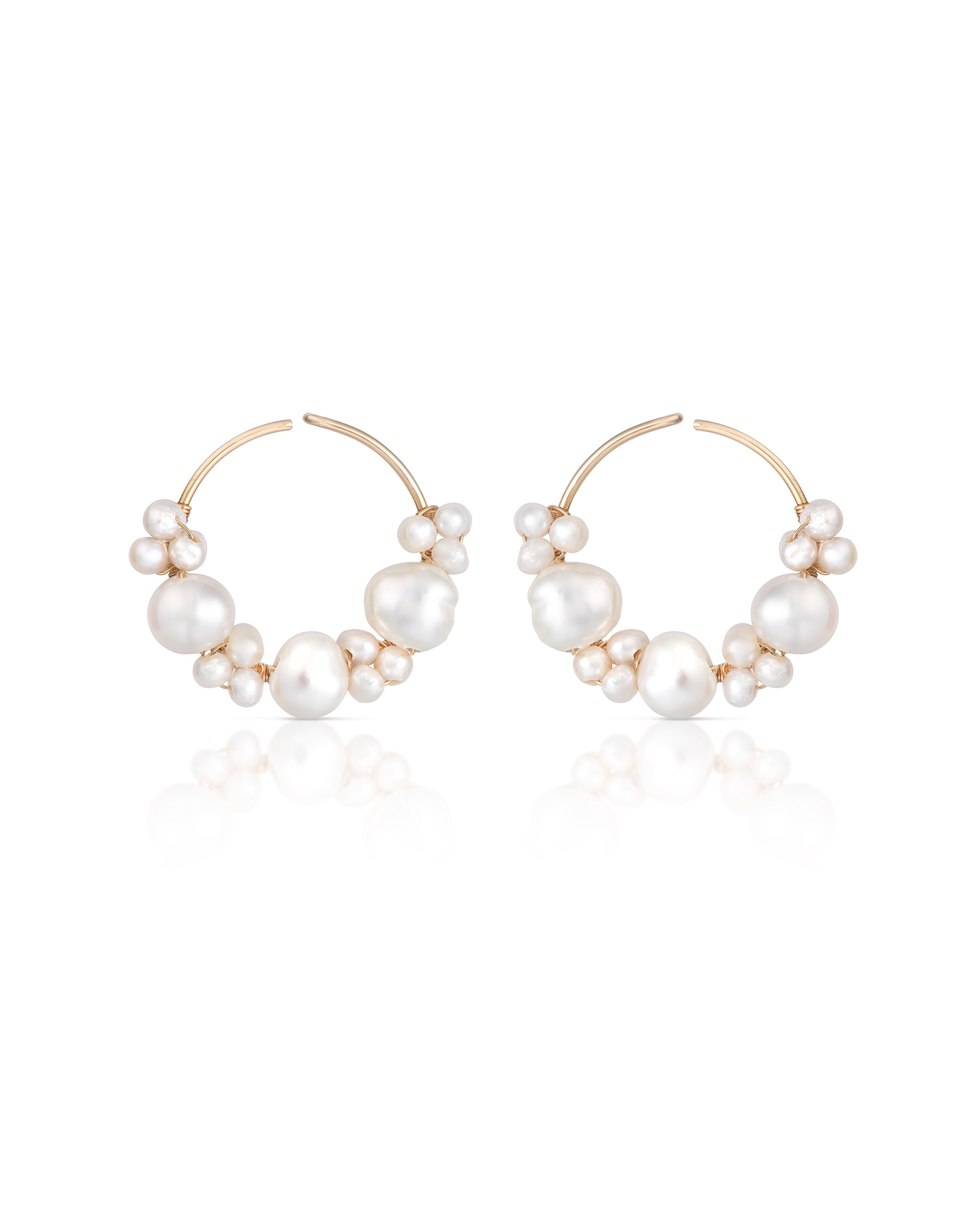 Éclosion no. 1 | Large Baroque Pearl Cluster Earrings