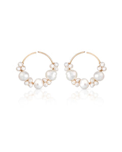 Éclosion no. 1 | Large Baroque Pearl Cluster Earrings