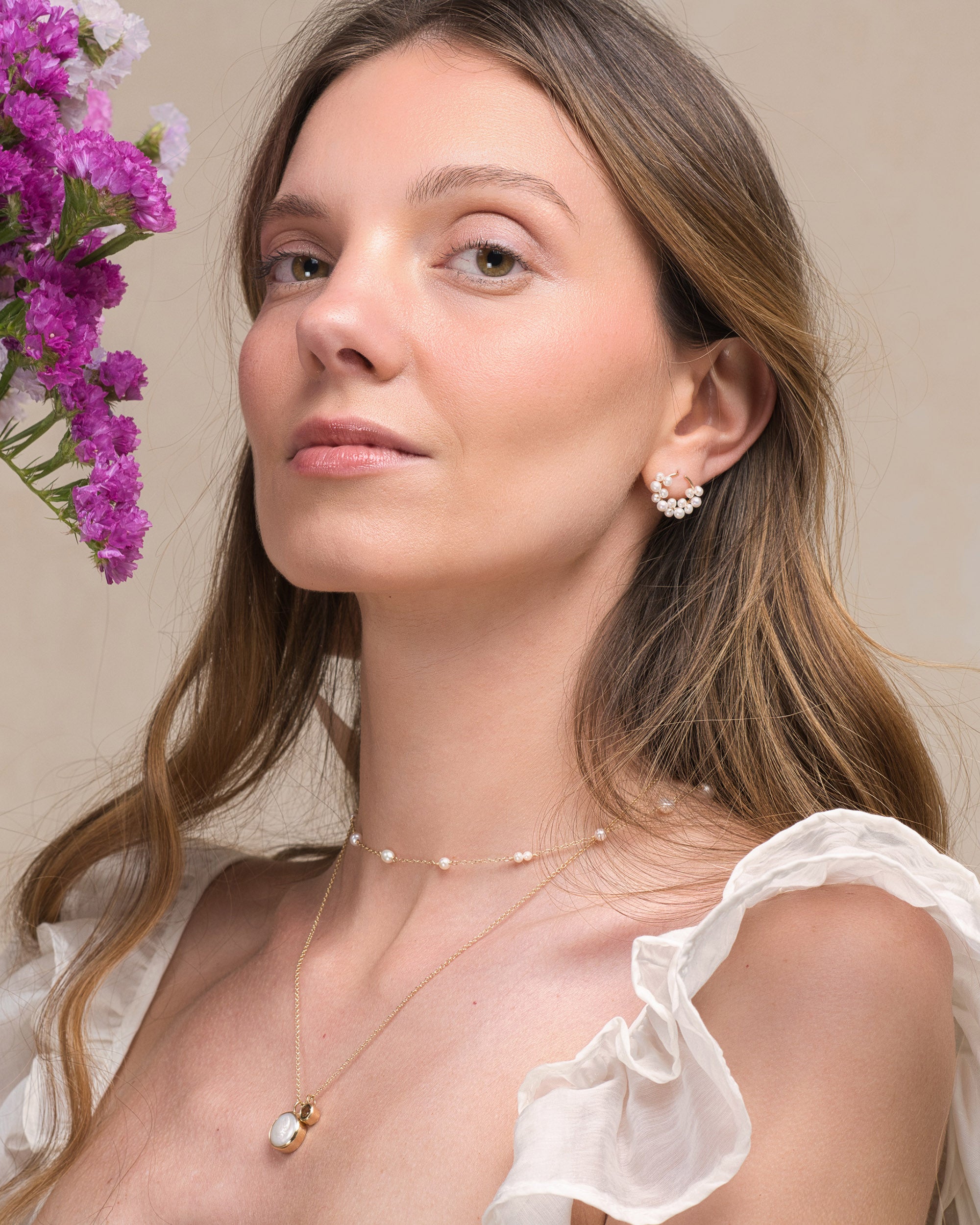 Éclosion no. 8 | Medium Baroque Pearl Cluster Earrings