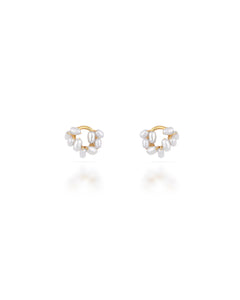 Éclosion no. 9 | Mini Rice Pearl Cluster Earrings
