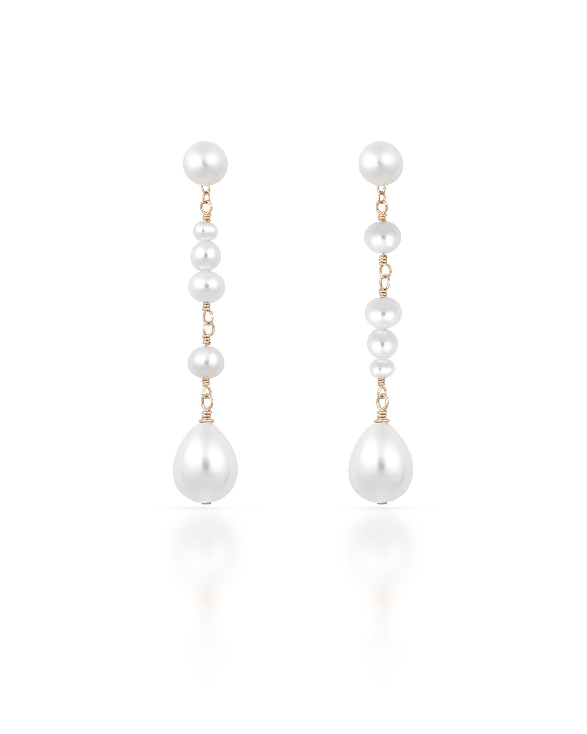 Héritage no. 15 | Asymmetrical Pearl Drop Earrings