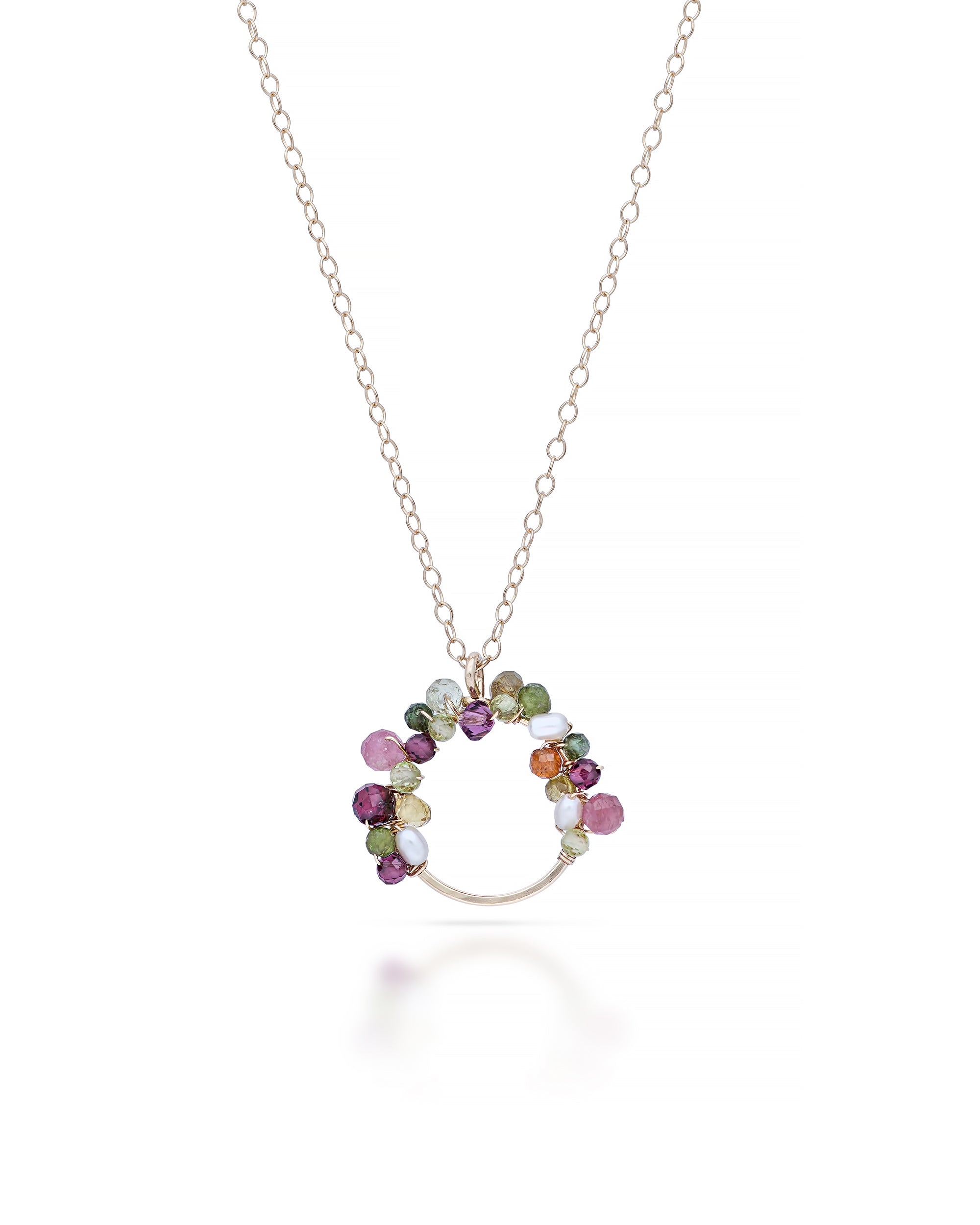 Jardin no. 17 | Tourmaline, Peridot & Garnet Pendant