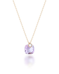 Héritage no. 10 | Pink Amethyst & Pearl Pendant