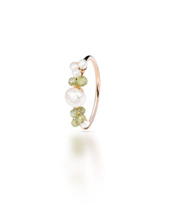 Lueur no. 8 | Peridot & Baroque Pearl Ring
