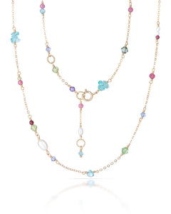 Jardin no. 14 | Multi Pearl, Swarovski & Gemstone Necklace