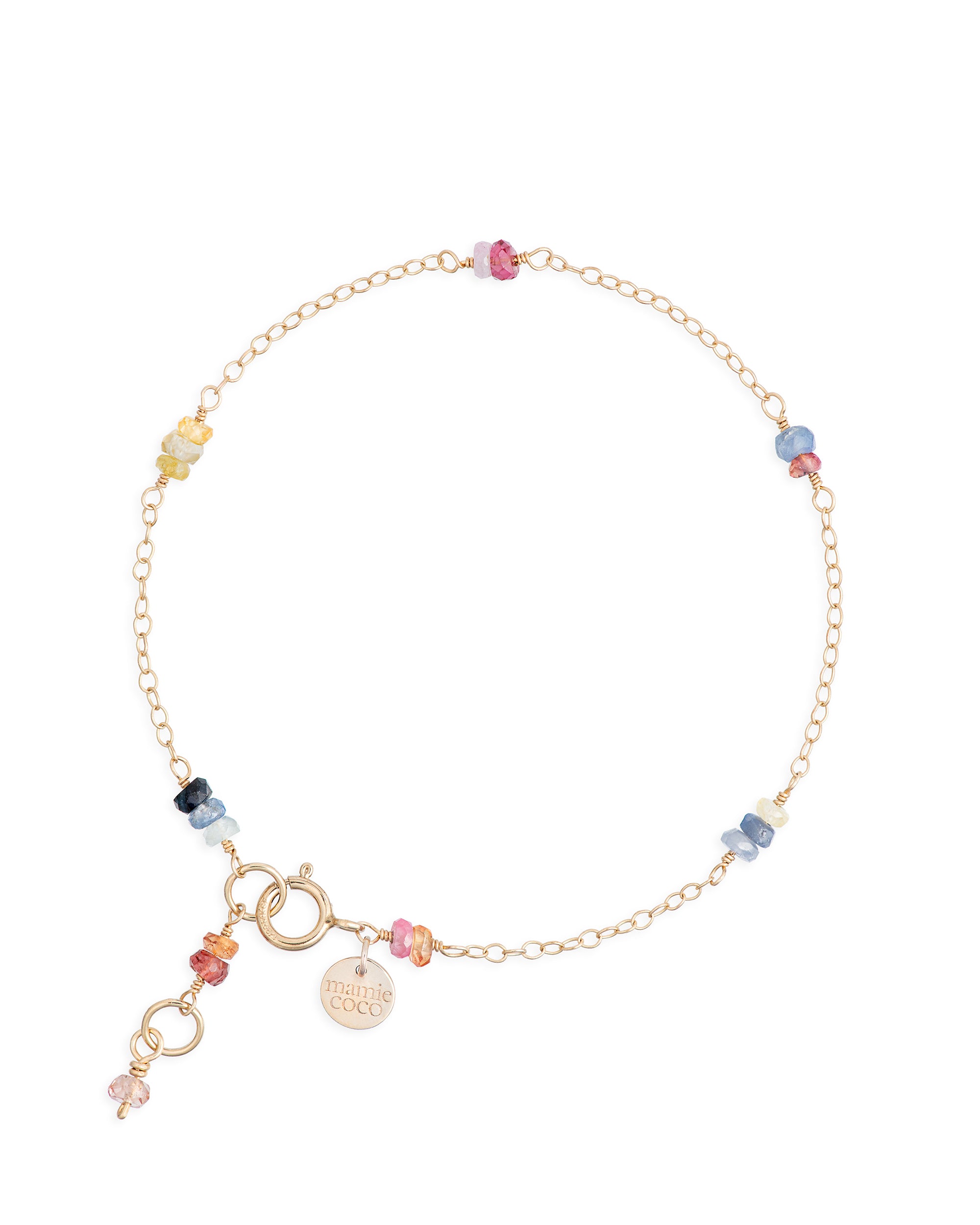 Jardin no. 4 | Multicoloured Sapphire Chain Bracelet