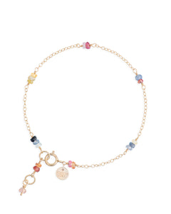Jardin no. 4 | Multicoloured Sapphire Chain Bracelet