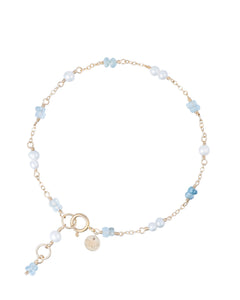 Lueur no. 10 | Aquamarine & Pearl Bracelet