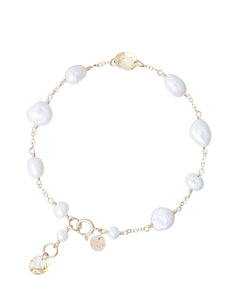 Lueur no. 15 | Faceted Citrine & Pearl Bracelet