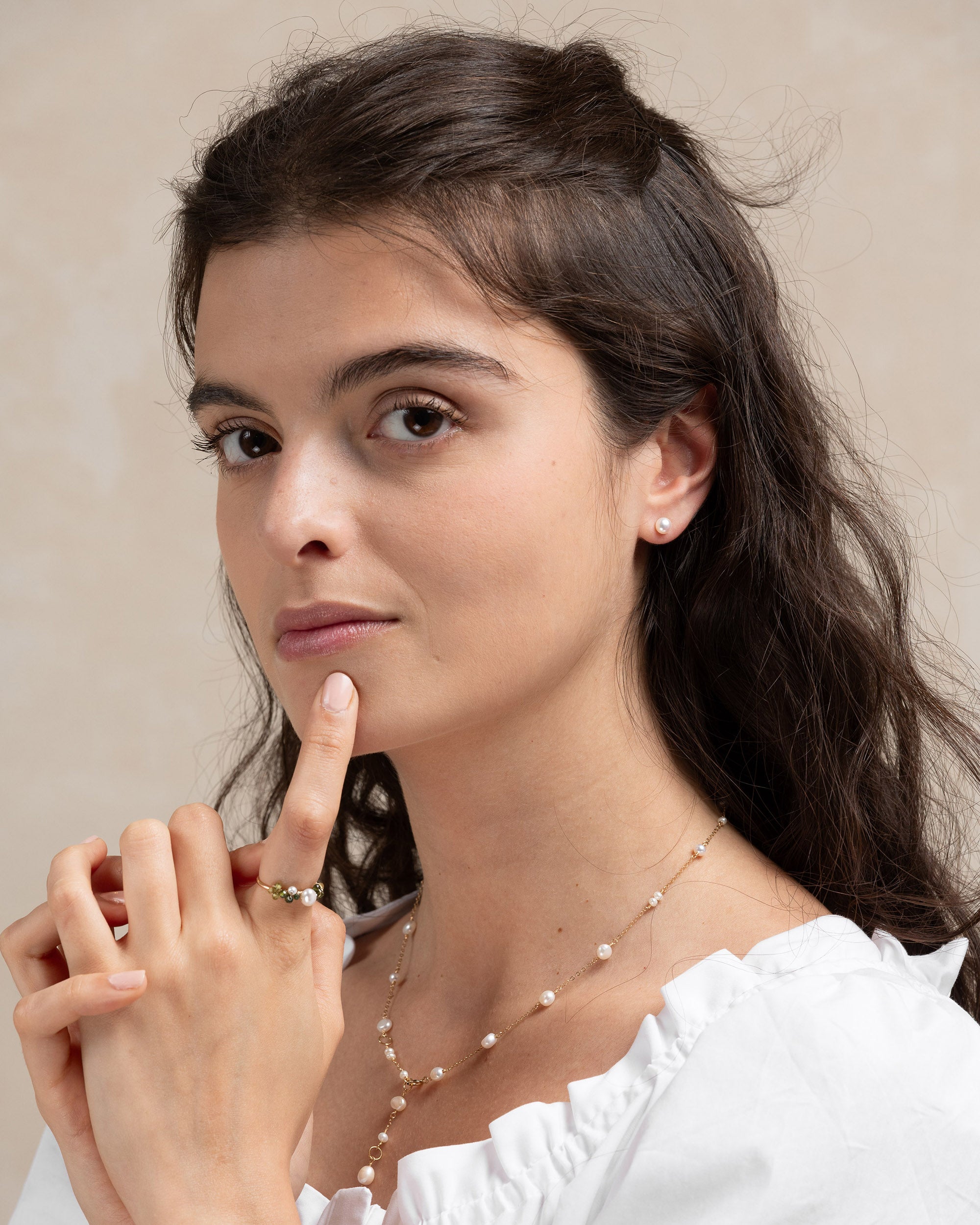 Jardin no. 19 | Multigemstone & Baroque Pearl Long Drop Earrings