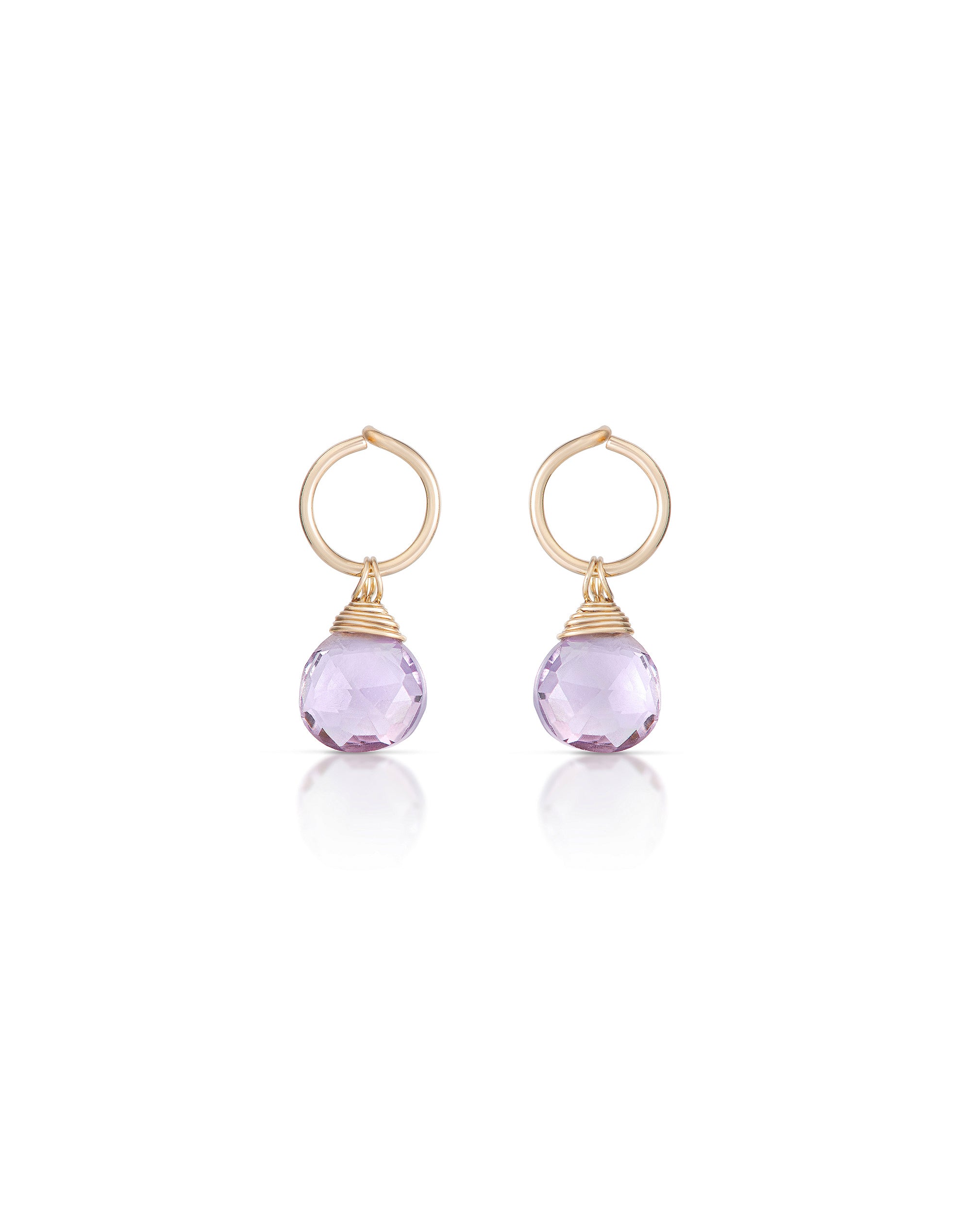 Pétale no. 3 | Pink Amethyst Drop Earrings