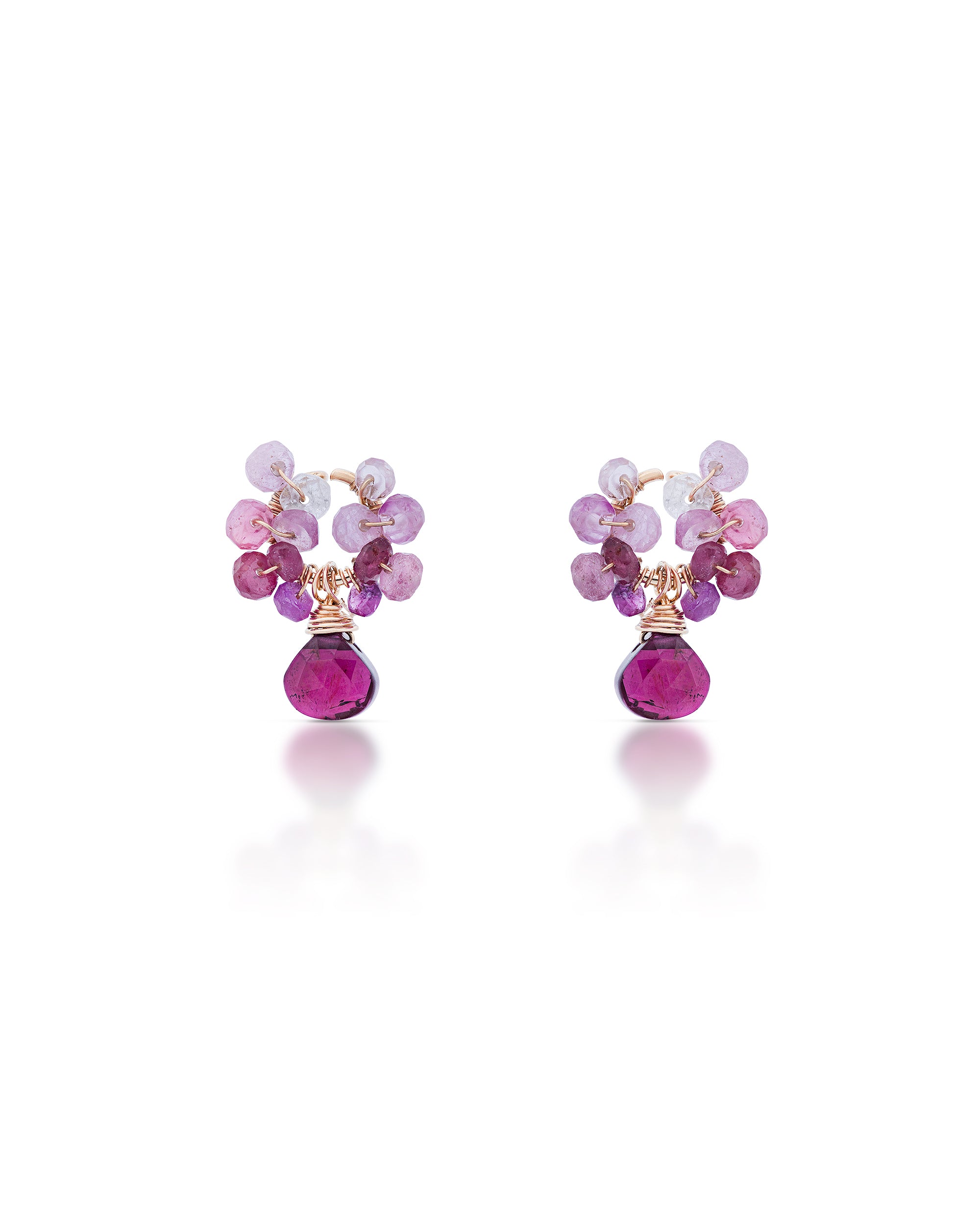 Jardin no. 24 | Pink Sapphire Drop Earrings