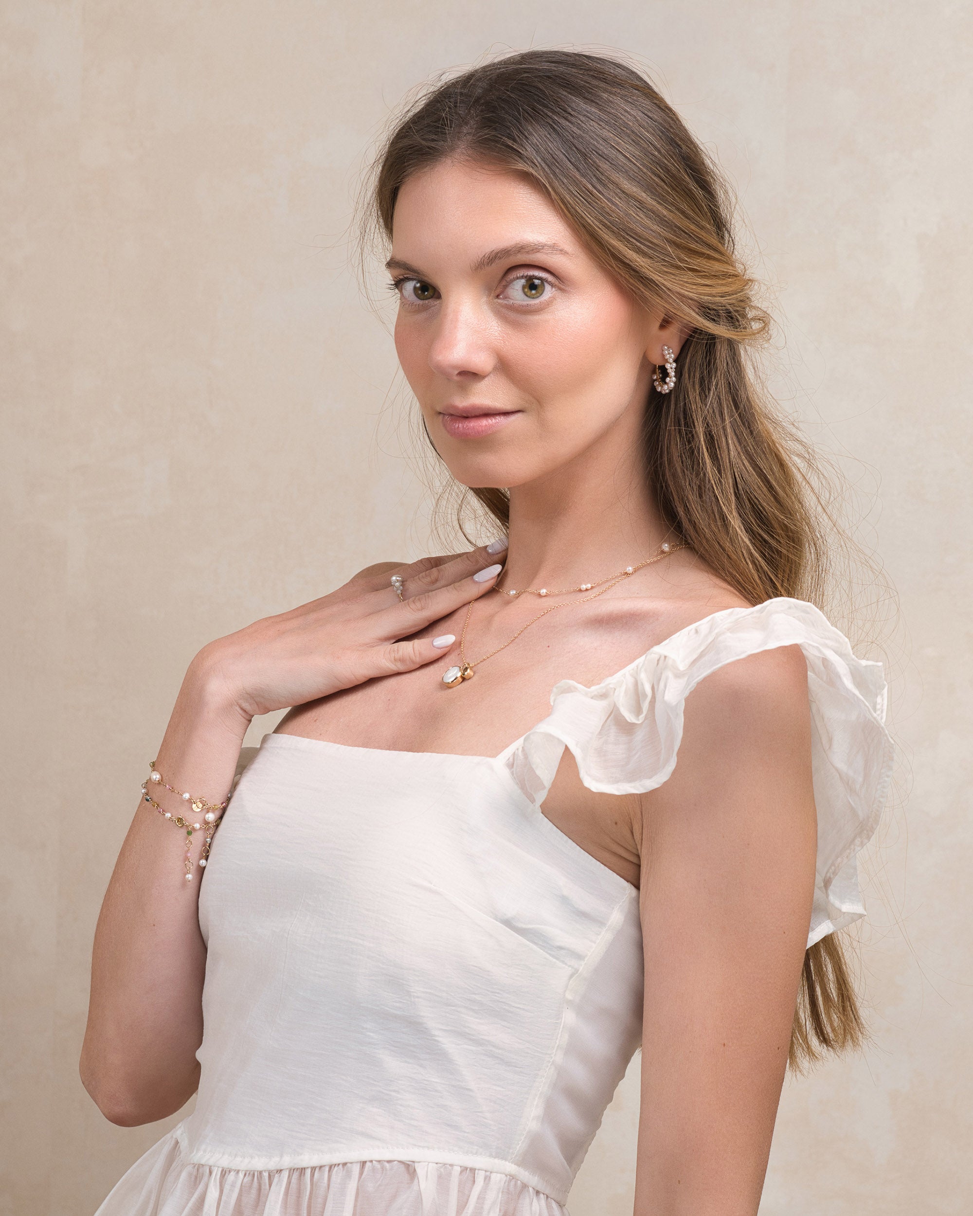 Éclosion no. 10 | Pearl Cluster Hoops