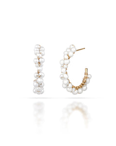 Éclosion no. 10 | Pearl Cluster Hoops