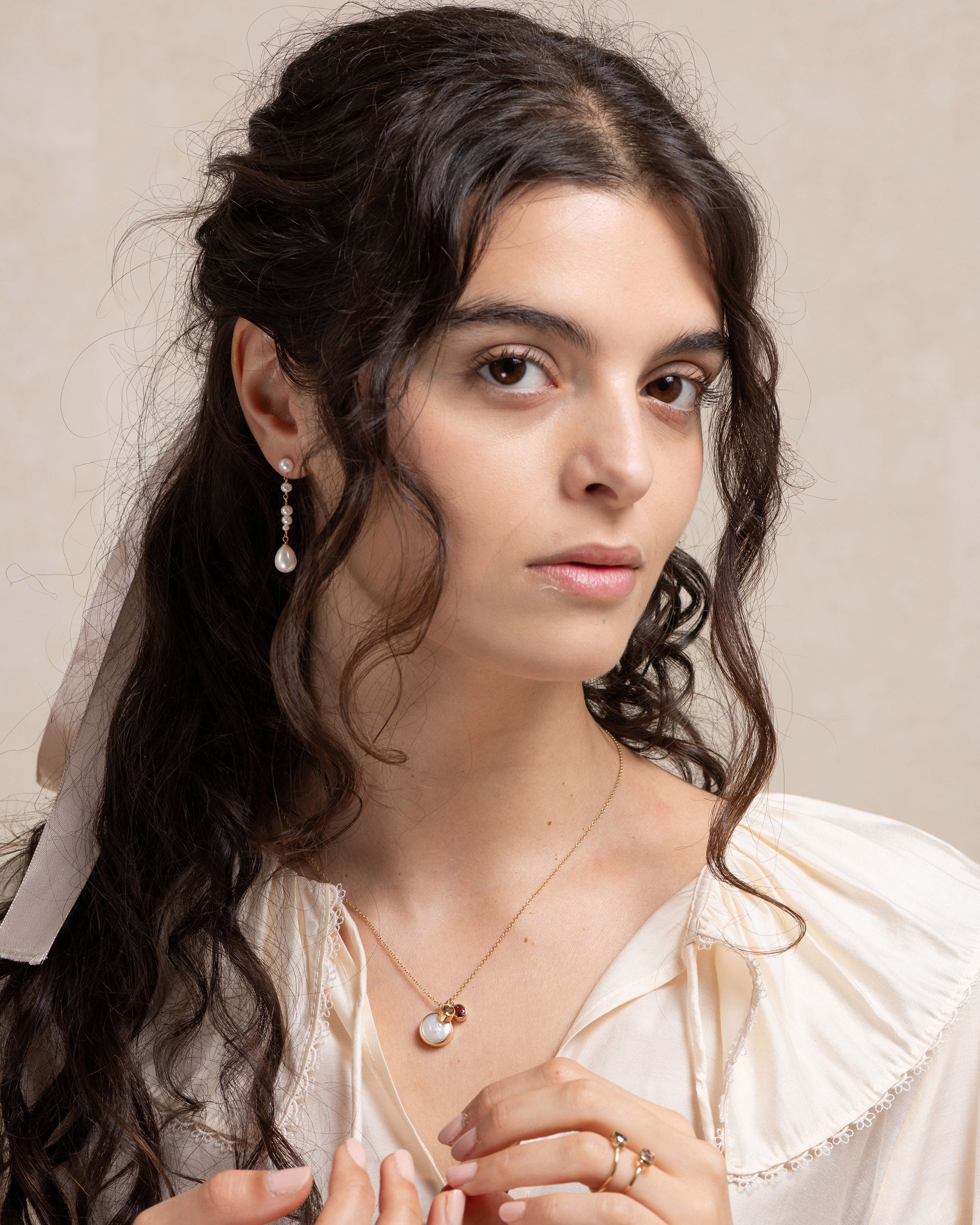 Héritage no. 15 | Asymmetrical Pearl Drop Earrings
