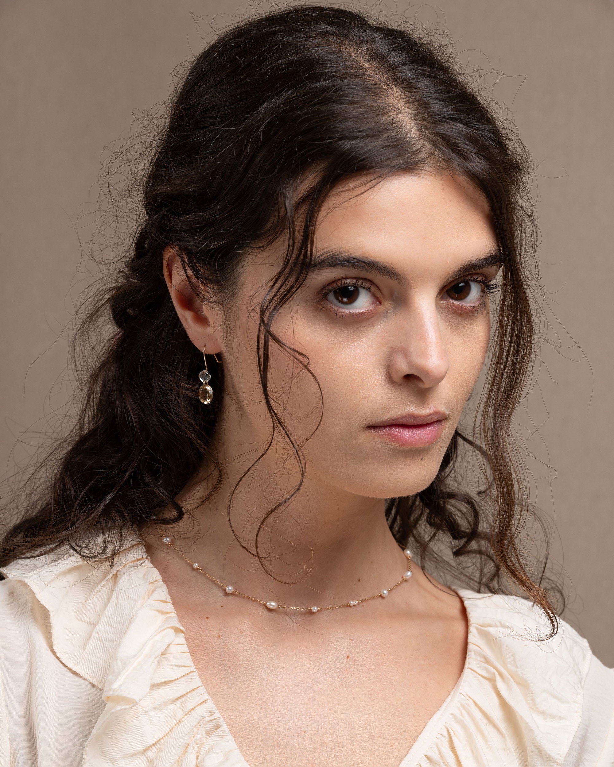 Lueur no. 19 | Green Amethyst & Citrine Drop Earrings