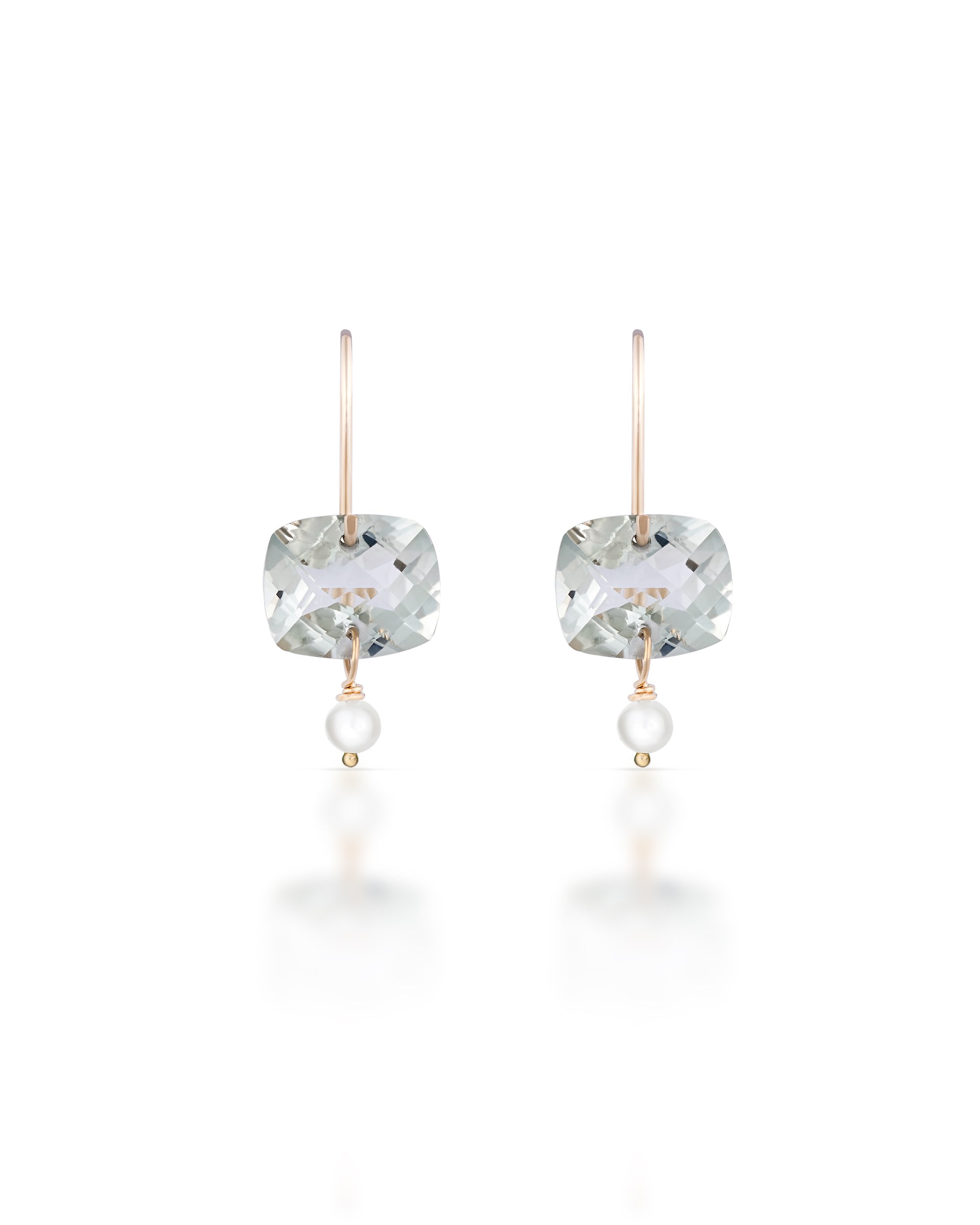 Héritage no. 8 | Green Amethyst & Pearl Earrings