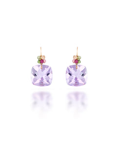 Jardin no. 22 | Tourmaline & Pink Amethyst Drop Earrings