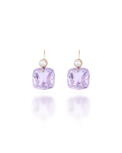 Héritage no. 9 | Pink Amethyst & Pearl Drop Earrings