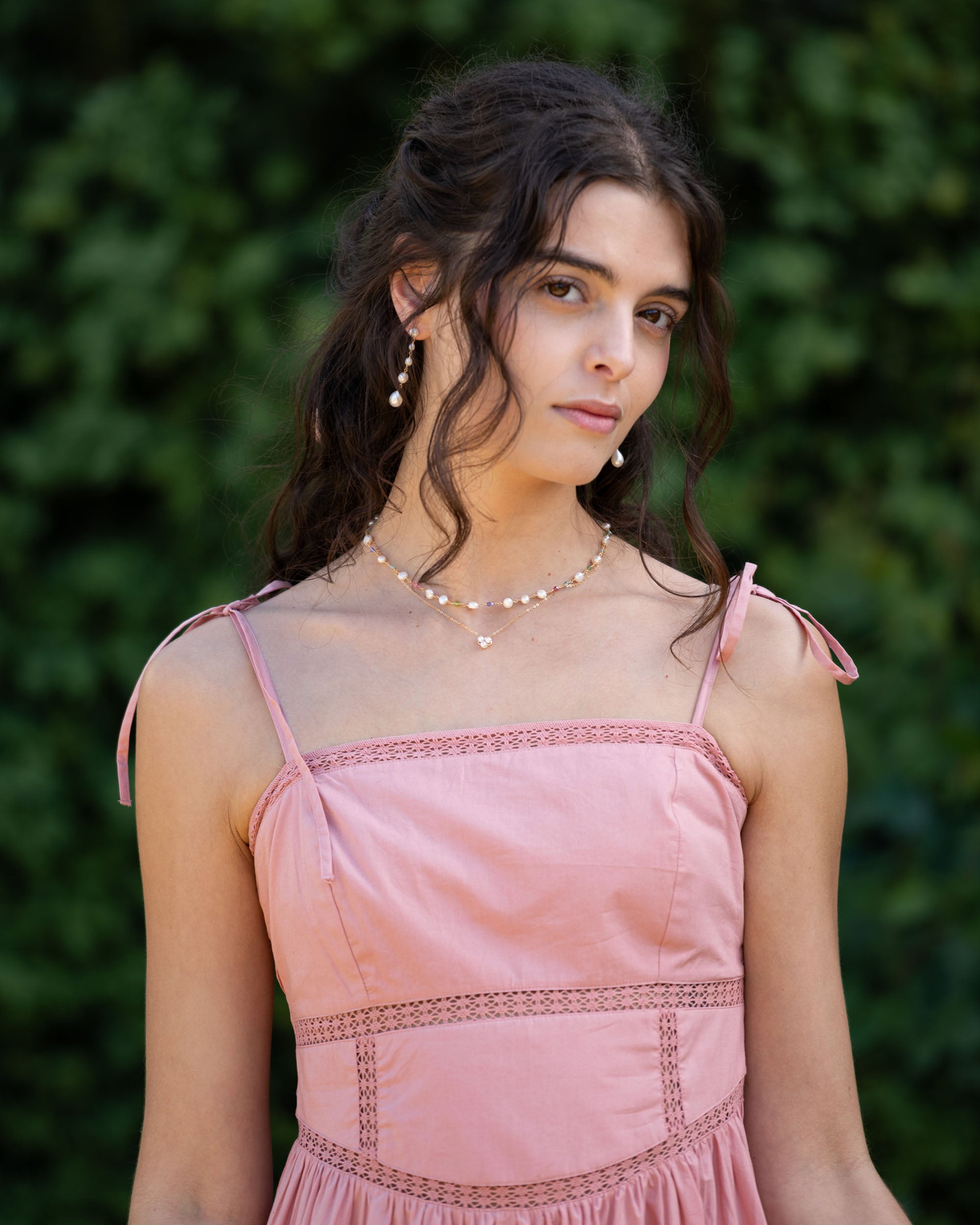 Jardin no. 12 | Multi Gemstone, Pearl and Swarovski Necklace