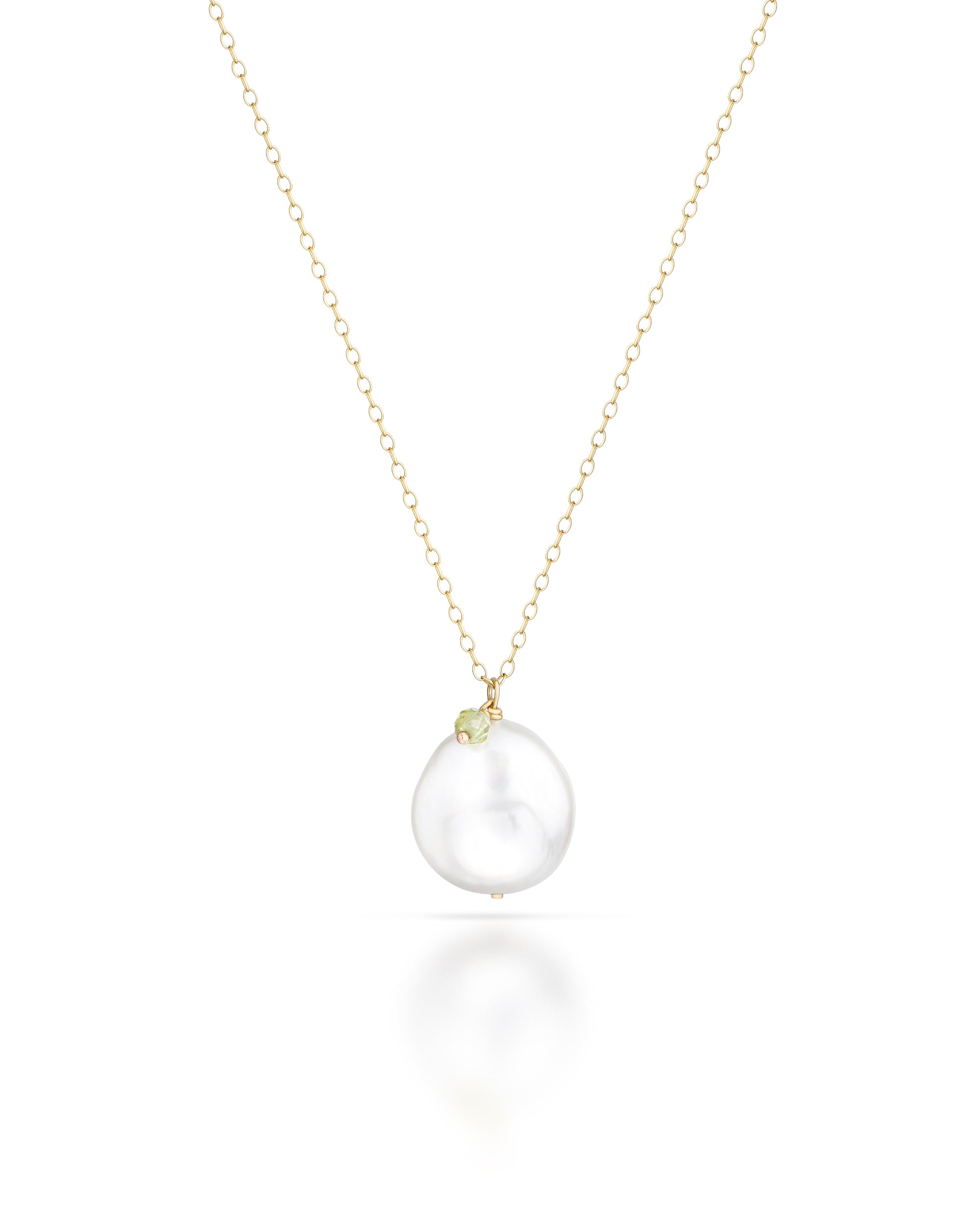 Pétale no. 2 | Gemstone & Baroque Pearl Pendant