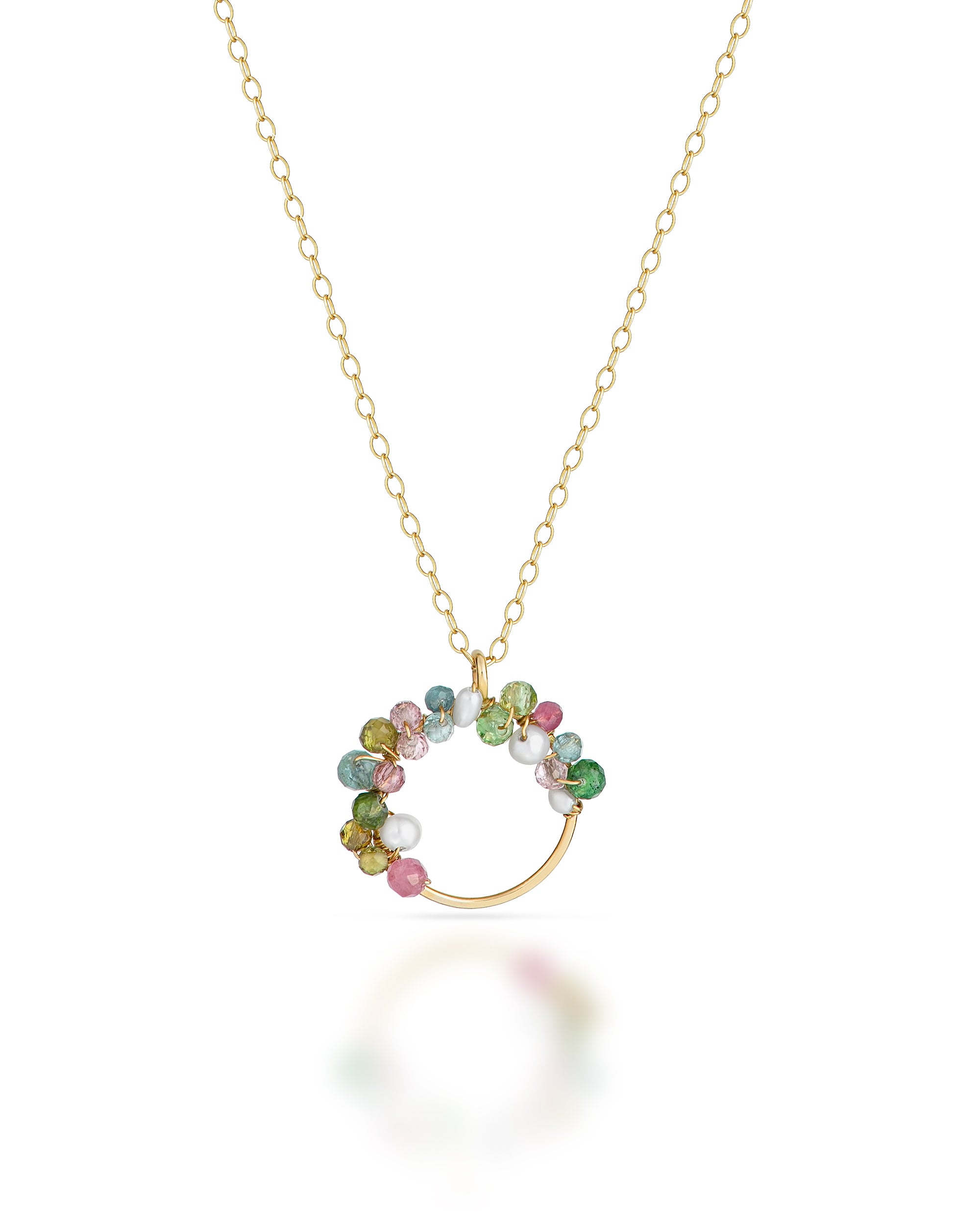 Jardin no. 32 | Multicoloured Tourmaline Pendant