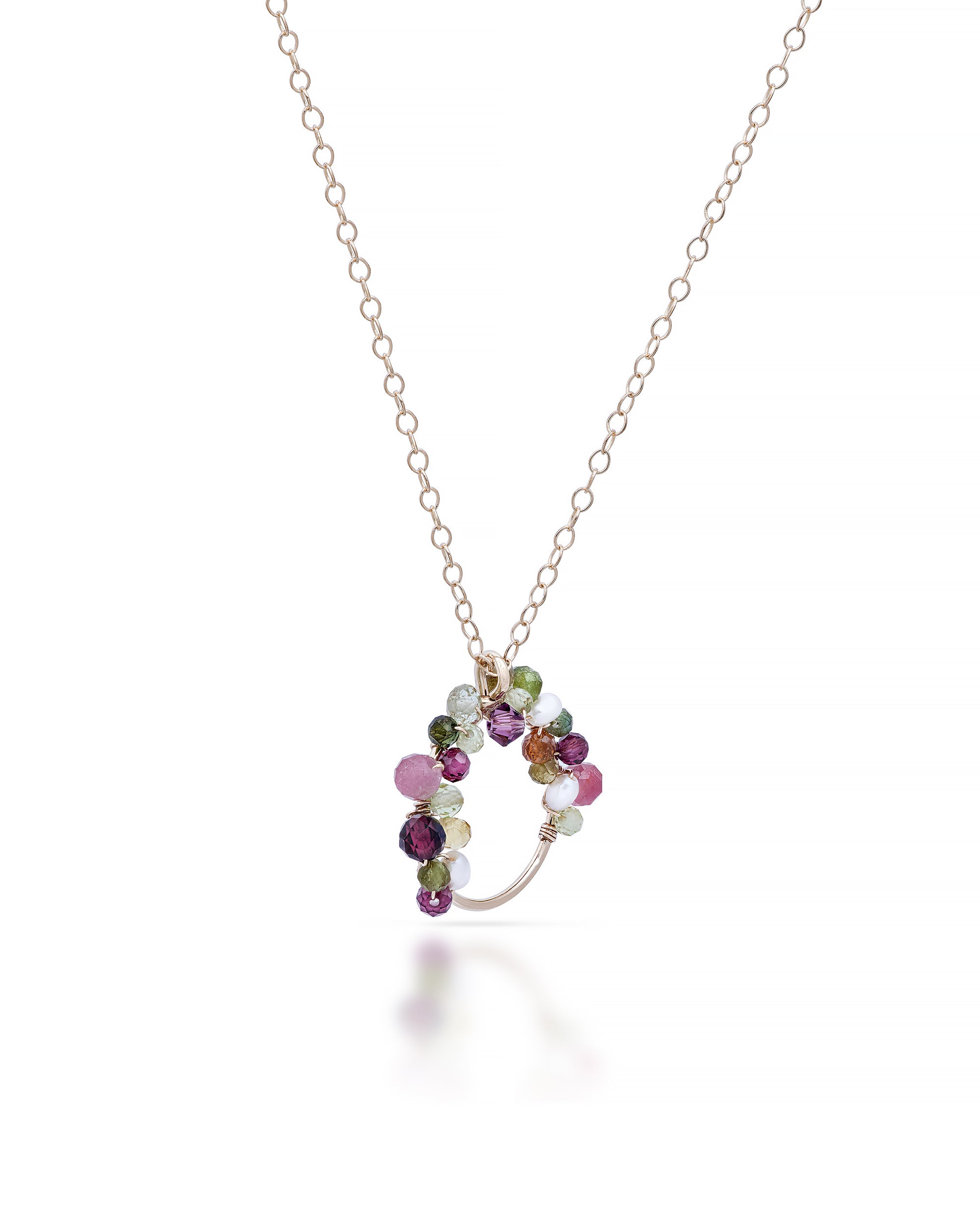 Jardin no. 17 | Tourmaline, Peridot & Garnet Pendant
