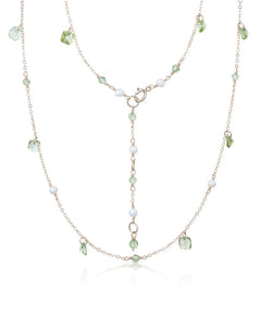 Lueur no. 22 | Faceted Peridot & Pearl Necklace