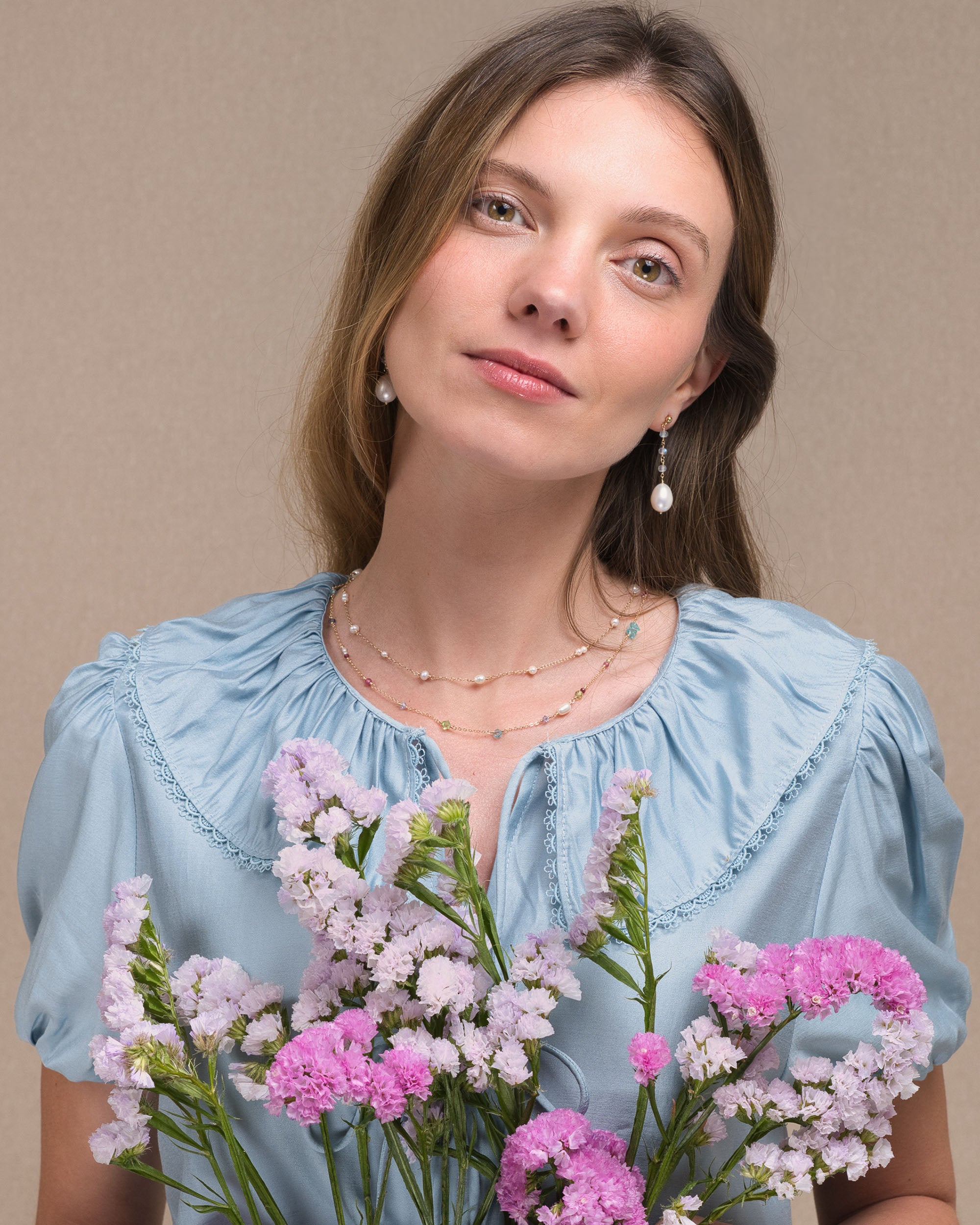Jardin no. 14 | Multi Pearl, Swarovski & Gemstone Necklace