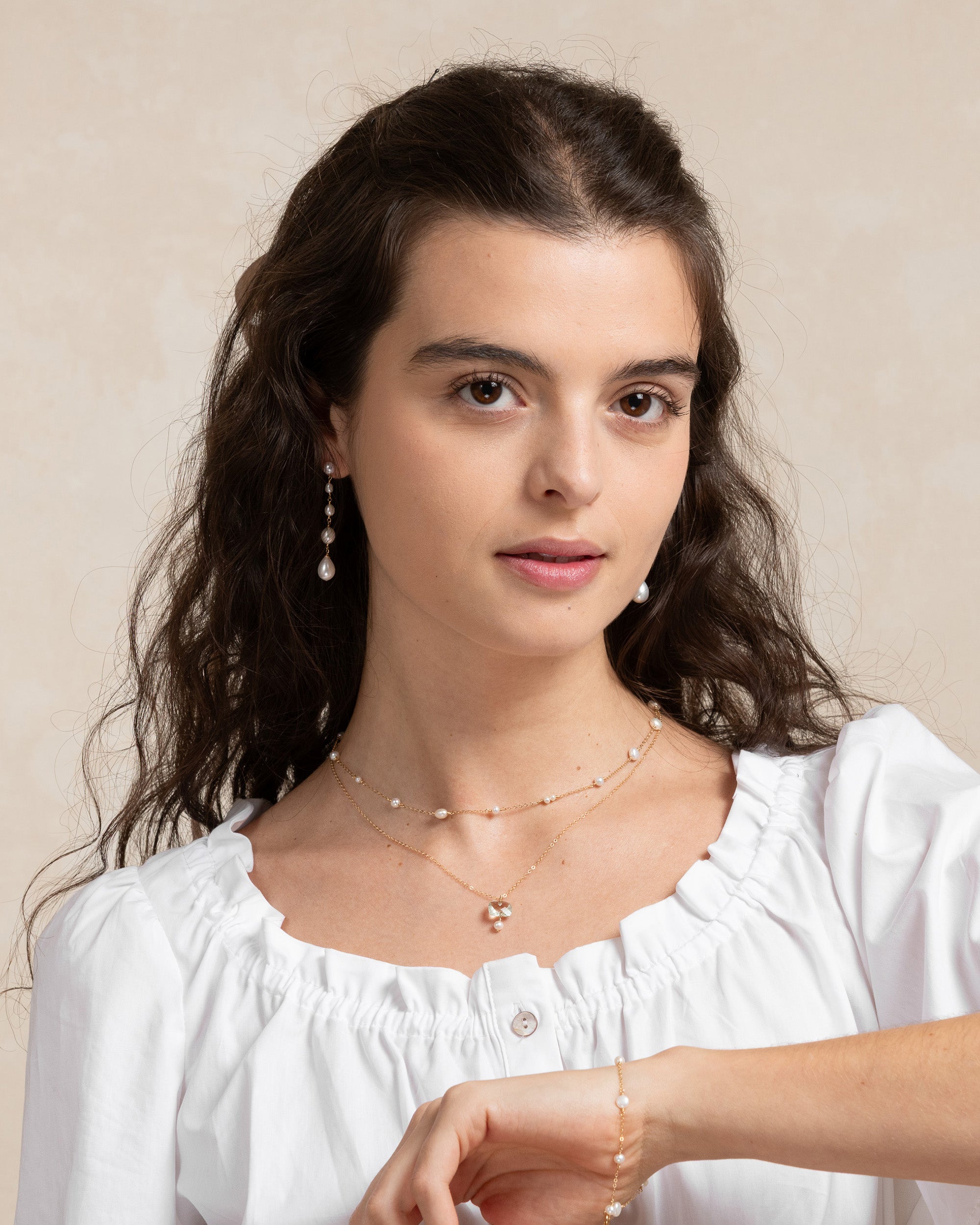 Héritage no. 7 | Green Amethyst & Pearl Pendant