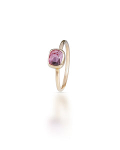 Pétale no. 11 | One-of-a-kind Rosecut Tourmaline Stackable Ring (pink small)