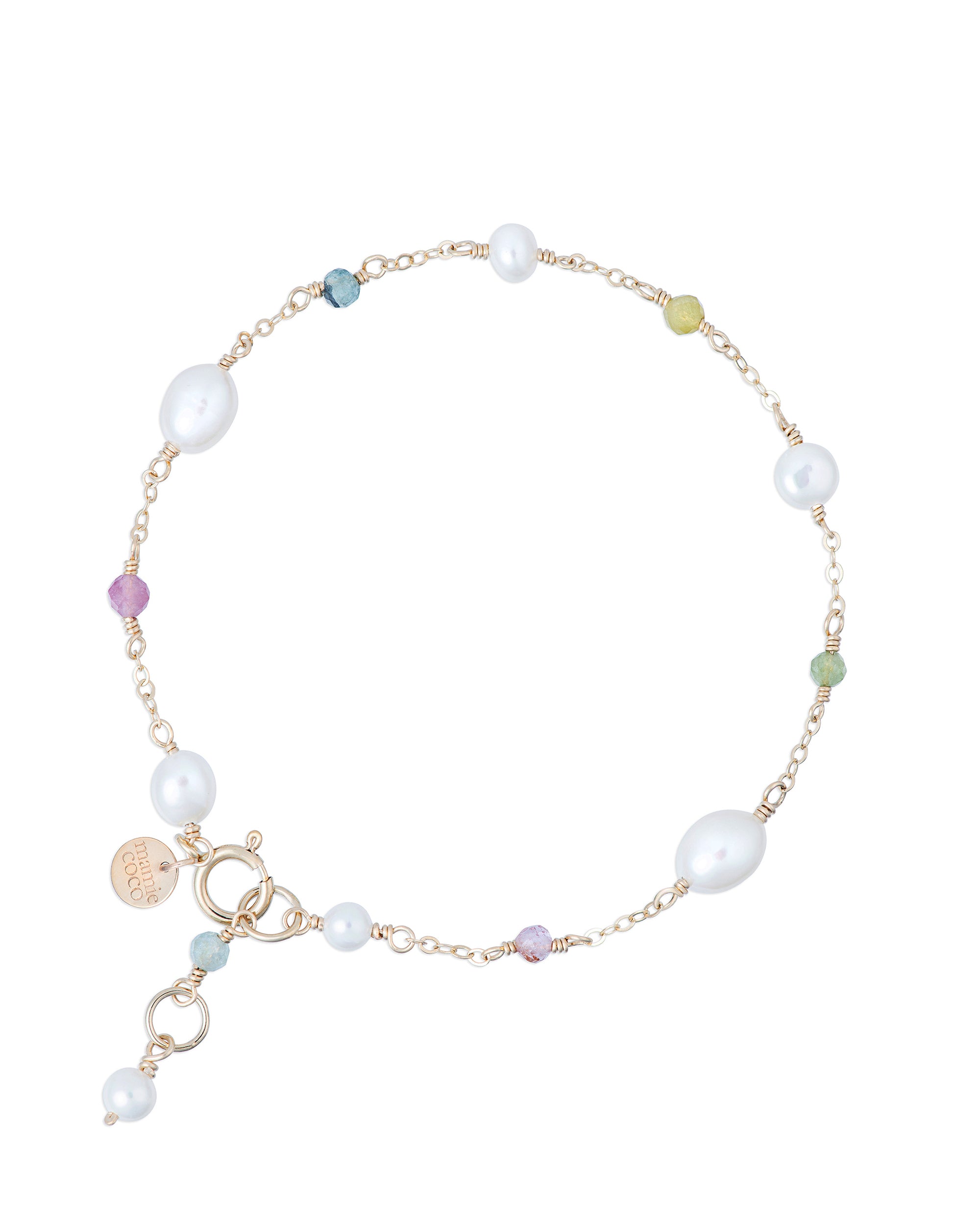Jardin no. 2 | Tourmaline & Freshwater Pearl Bracelet